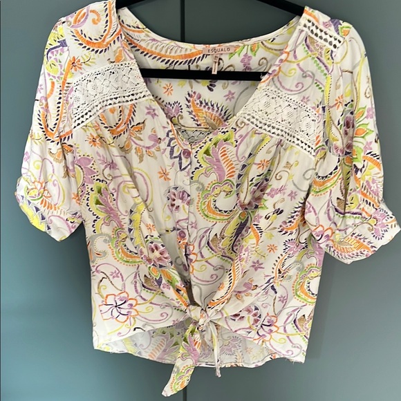 ESQUALO with knot Floral Top - Multicolor - Picture 2 of 10